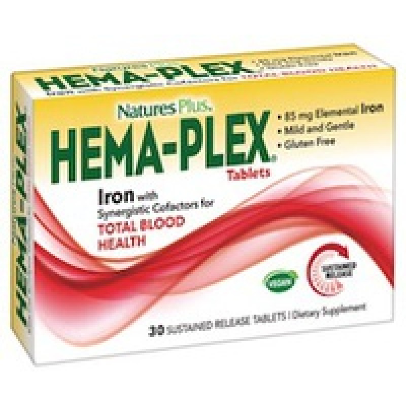 Nature's Plus Hema Plex Ferro Organico Integratore 30 Tavolette