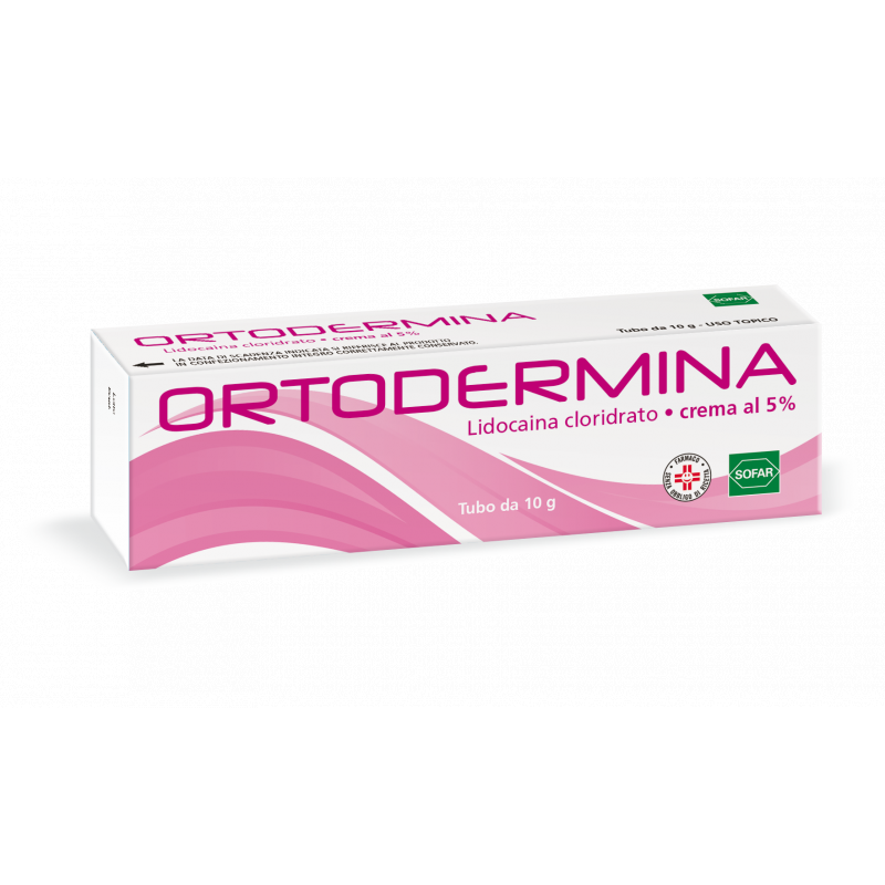 Ortodermina Crema 5% Lidocaina Anestetico 10 g