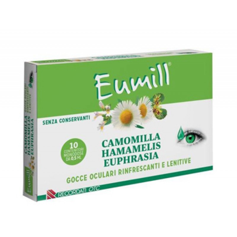 Eumill - Gocce oculari rinfrescanti e lenitive - 10 flaconcini monodose