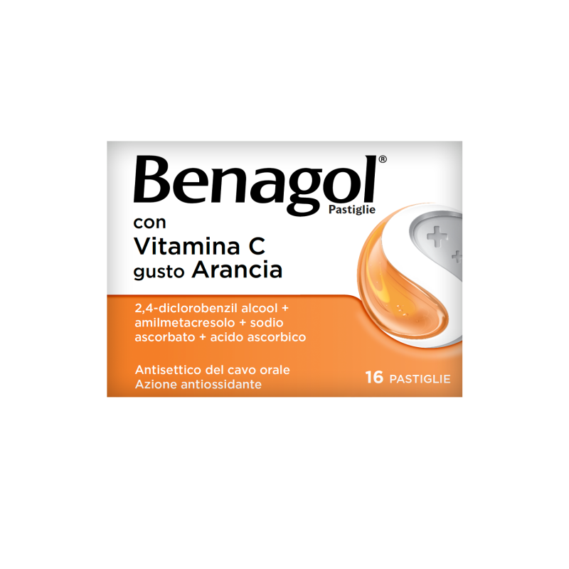 BENAGOL GUSTO ARANCIA per il mal di gola - 16 pastiglie