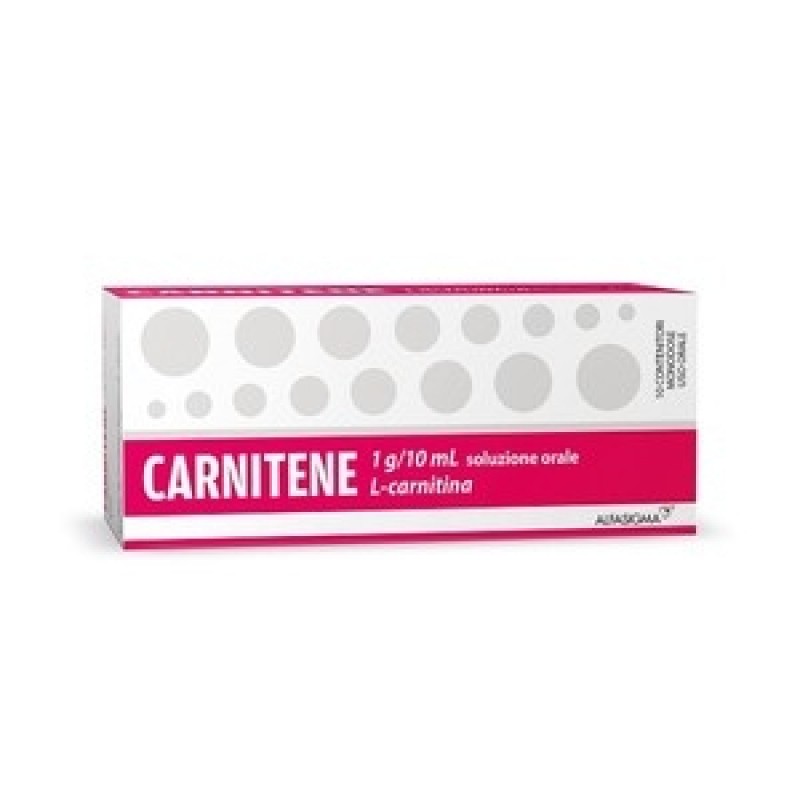Carnitene 1g/10ml L-Carnitina Soluzione Orale 10 Flaconcini Monodose