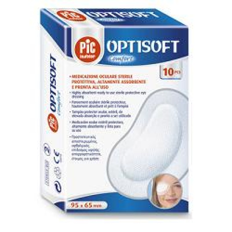 Pic Optisoft Comfort Medicazione Oculare Adesiva Sterile 95x65mm 10 pezzi