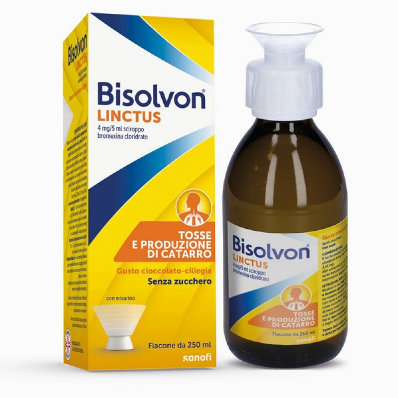 Bisolvon Linctus Sciroppo 4mg/5ml Tosse Grassa Mucolitico 250 ml