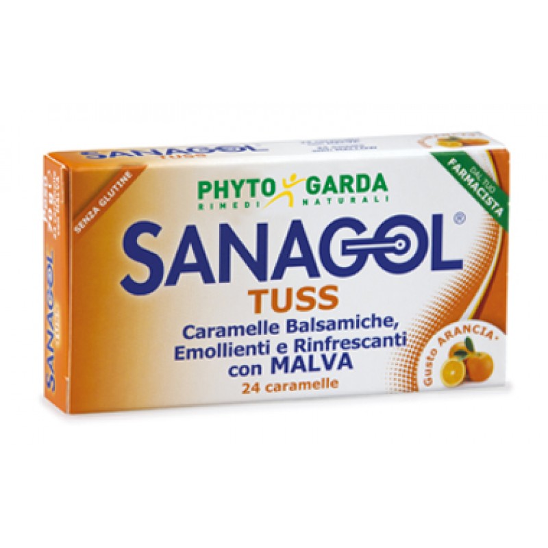 Sanagol Tuss Rinfrescanti Gusto Arancia 24 Caramelle