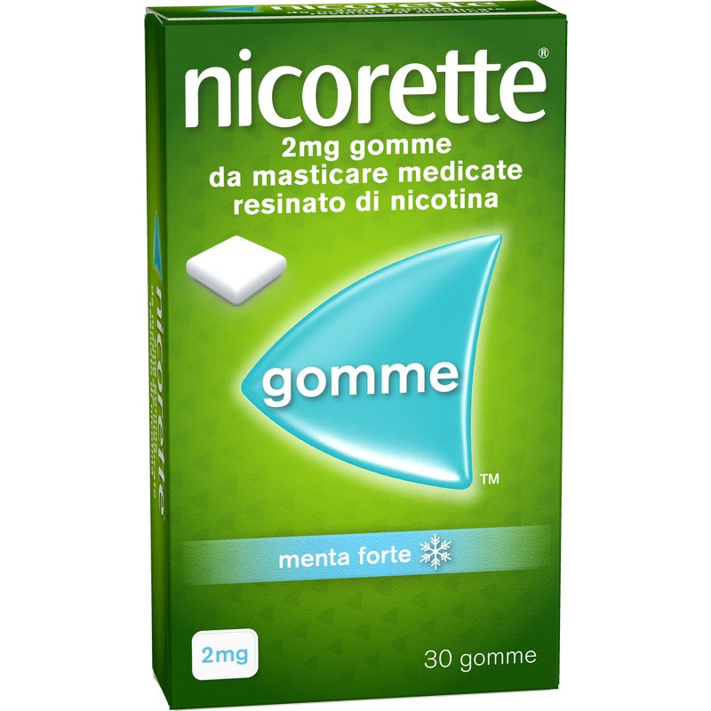 Nicorette Gomme 2 mg Nicotina Menta 30 Gomme Masticabili