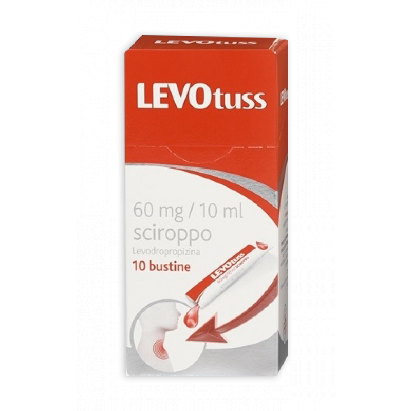Levotuss Sciroppo Tosse 60mg/10ml Levodropropizina 10 Bustine