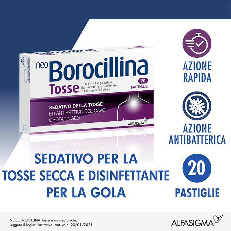 Neoborocillina Tosse 20 Compresse Orosolubili