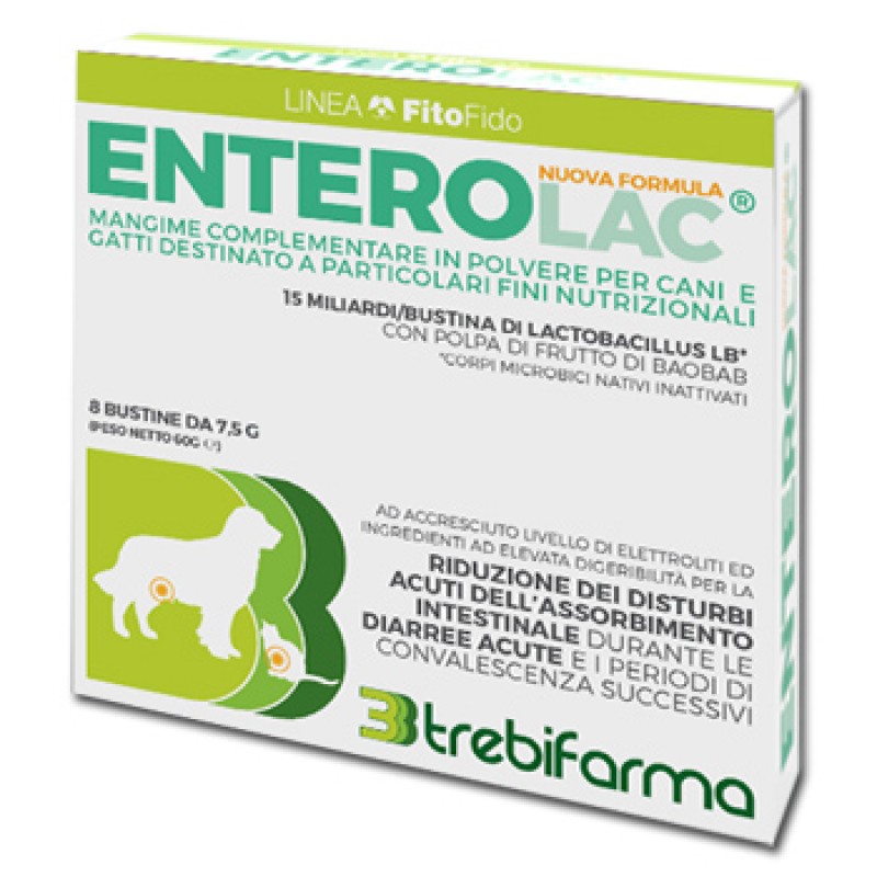 Trebifarma Enterolac Buste Regolatore Flora Intestinale Cani E Gatti 8 Bustine