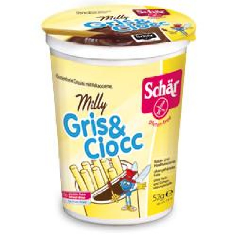 Schar Milly Gris & Ciocc Grissini Senza Glutine con Crema da Spalmare al Cacao 52 g