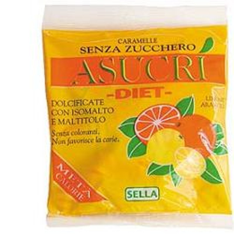 Asucri Caramella Arancia E Limone Senza Zucchero 40 g