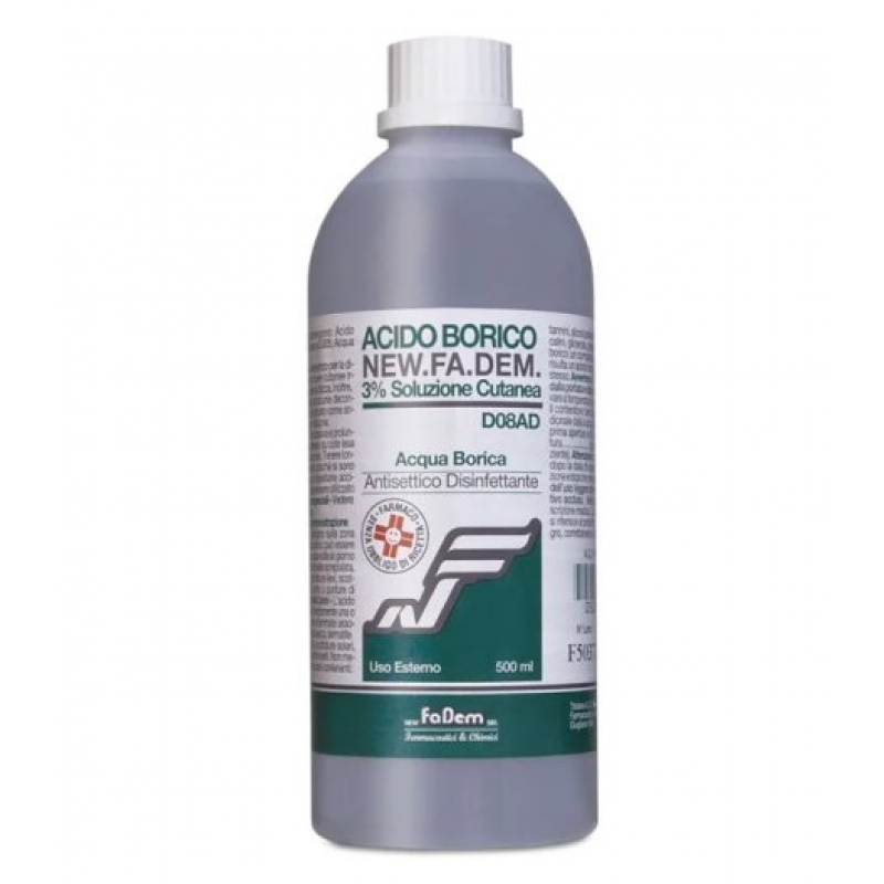 Acido Borico New Fadem 3% Soluzione Cutanea 500 ml