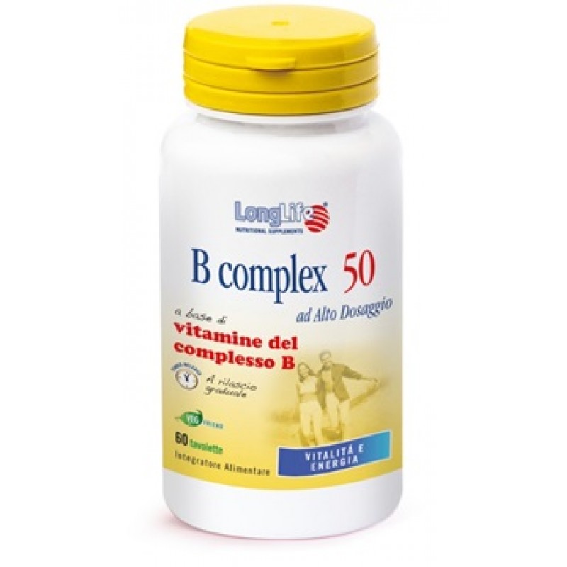 Longlife B Complex 50 T/R Integratore Vitaminico 60 Tavolette