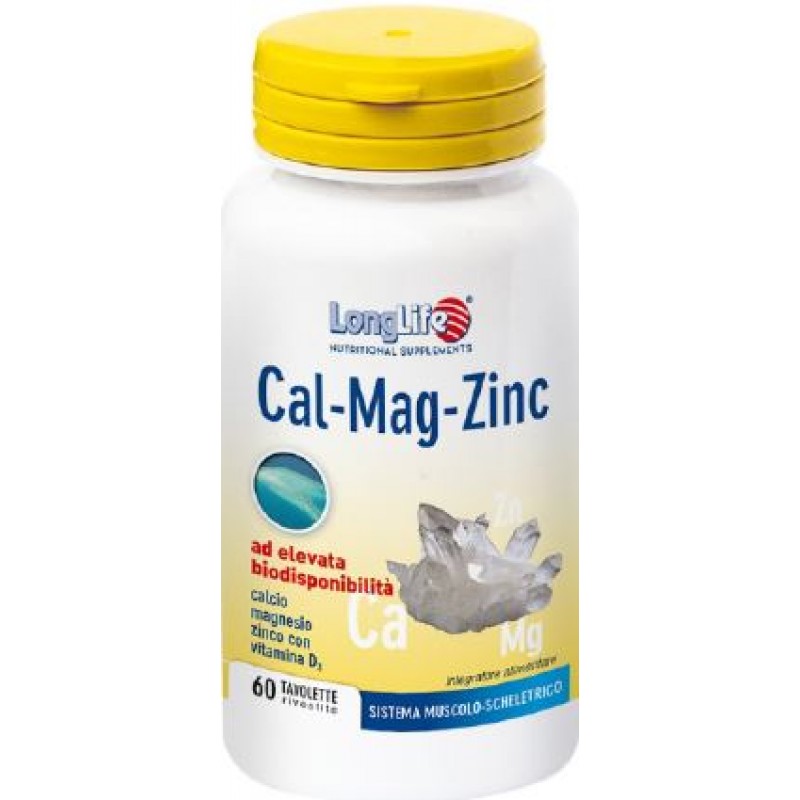 Longlife Cal Mag Zinc Integratore Ossa 60 Tavolette