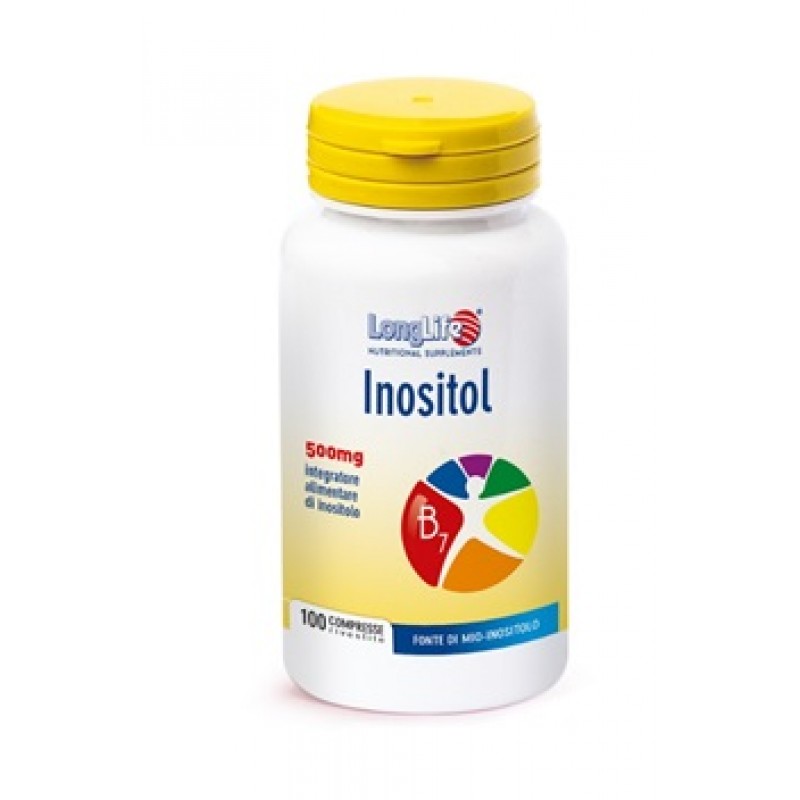 LongLife Inositol Integratore Metabolismo Dei Grassi a Base Di Inositolo 100 Tavolette