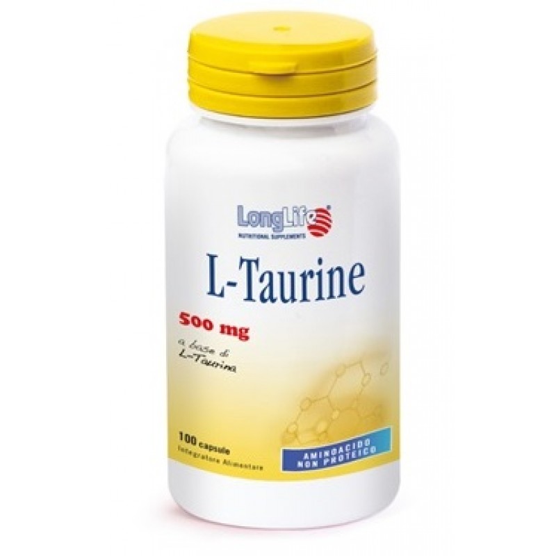 LongLife L-Taurine Integratore di Taurina 100 Capsule