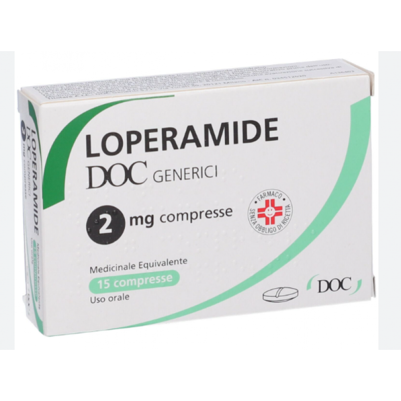 Loperamide Doc Generici 2 mg Diarrea 15 Compresse