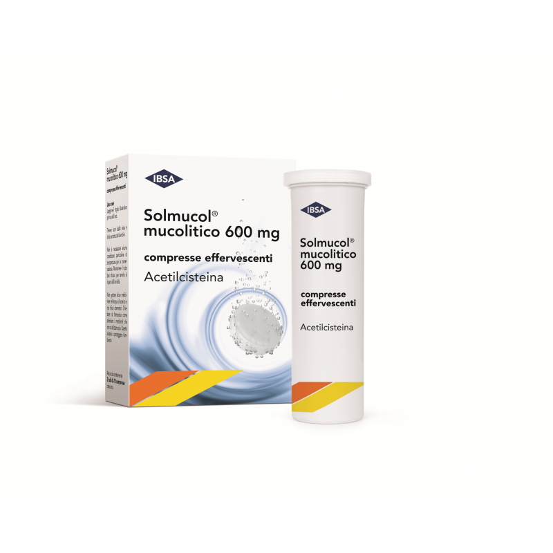 Solmucol Mucolitico 600 mg Acetilcisteina 30 Compresse Effervescenti