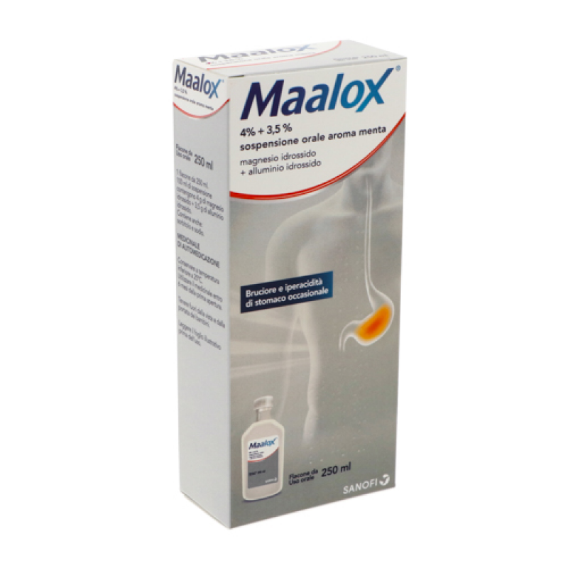 MAALOX OS SOSP 250ML 4%+3,5%