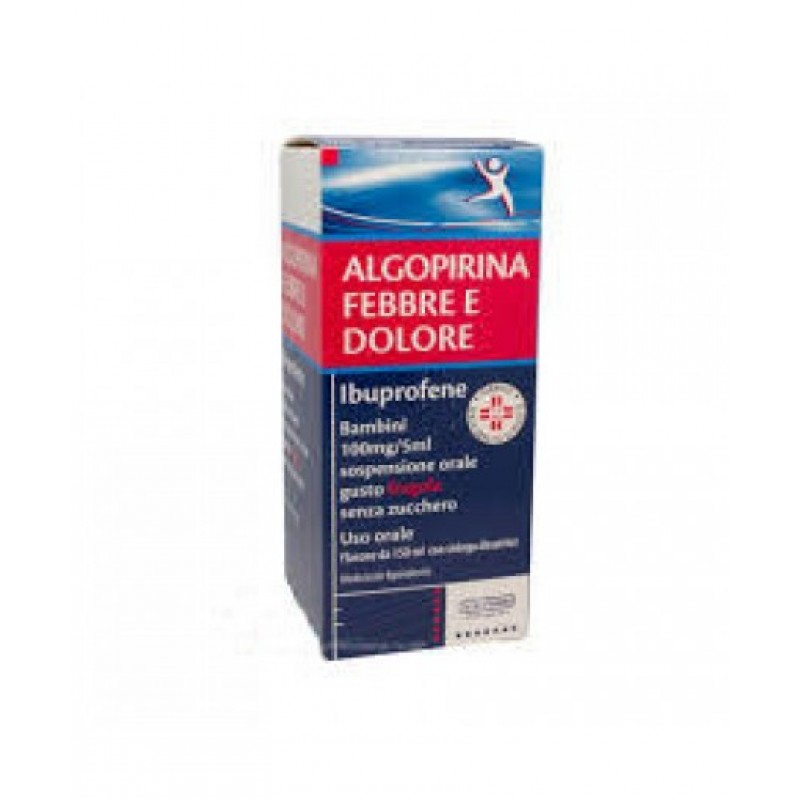 Algopirina Febbre e Dolore Bambini Ibuprofene Flacone 150 ml Fragola