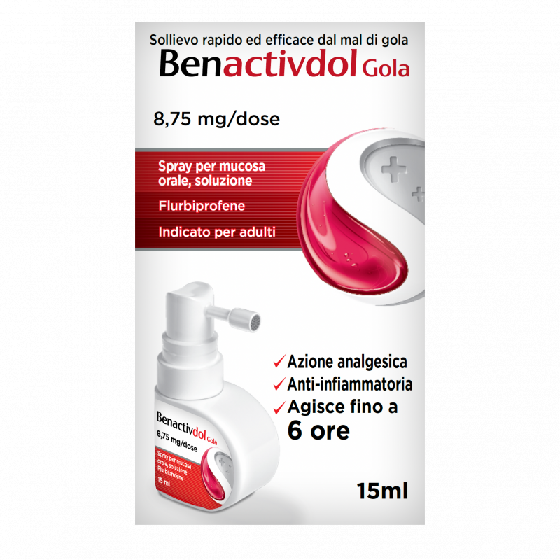 BENACTIVDOL GOLA SPRAY 15ML spray gola per mal di gola