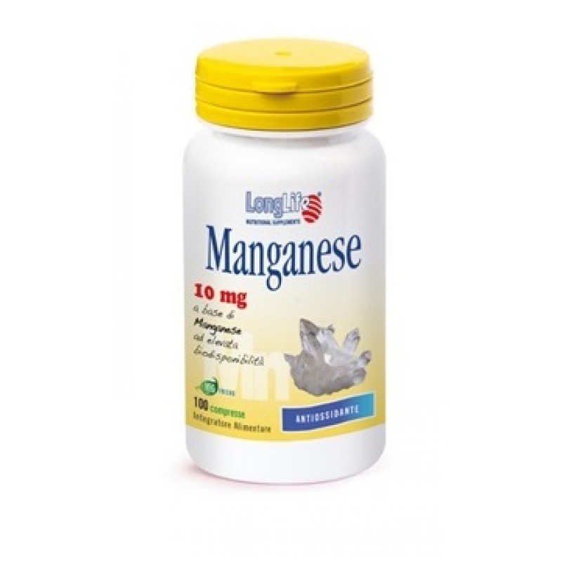 LongLife Manganese Integratore Antiossidante 100 Compresse