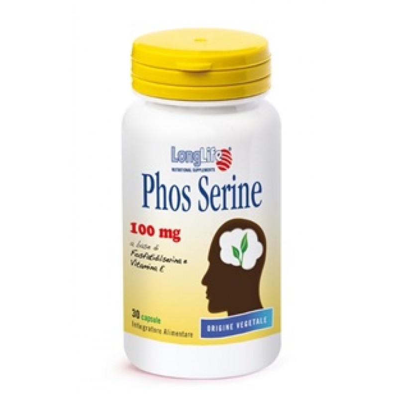 Long Life Phos Serine Integratore Fosfatidilserina 30 Capsule