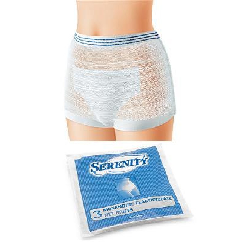 Serenity Mutandina Elastica A Rete Per Pannoloni Taglia XXL 3 Pezzi