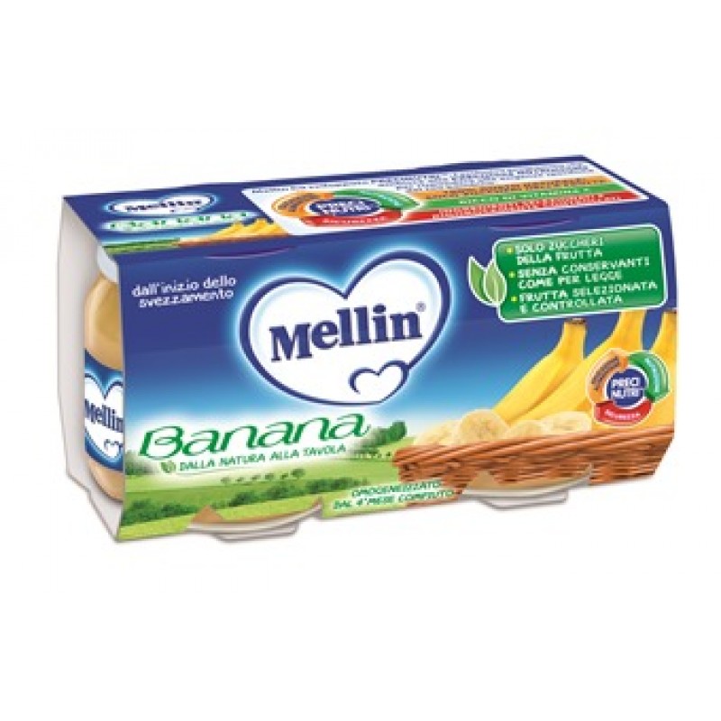 Mellin Omogeneizzato di Frutta Banana 2 x 100 g