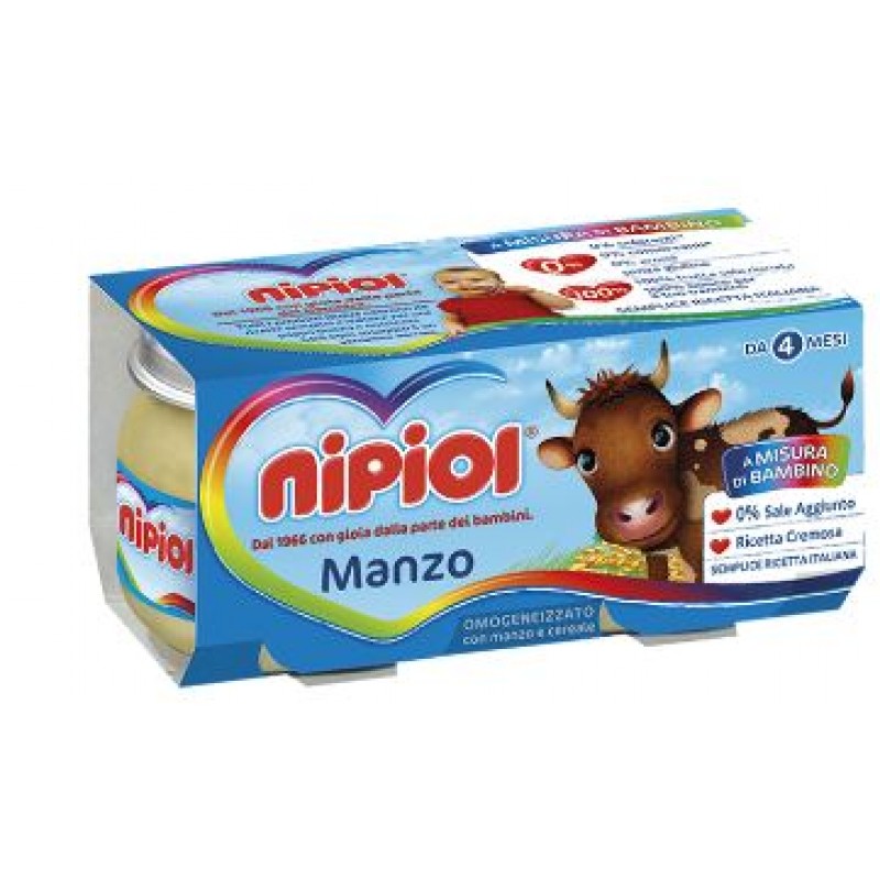 Nipiol Omogeneizzato Manzo 2 vasetti da 80 g
