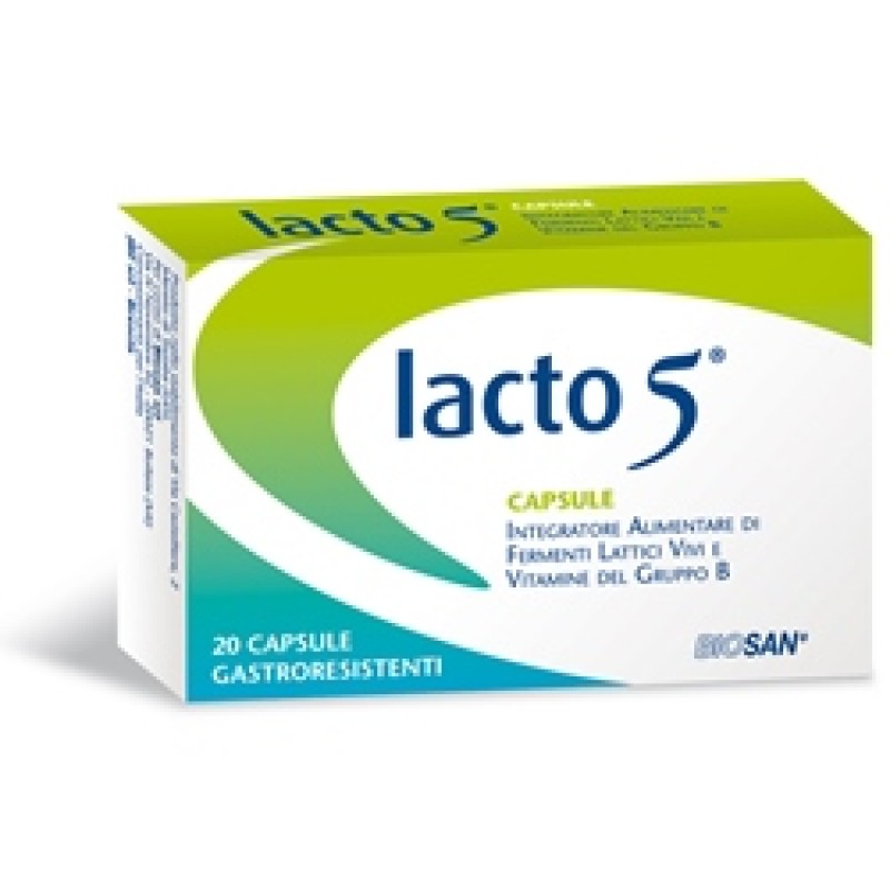 Lacto 5 Integratore Fermenti Lattici 20 Capsule