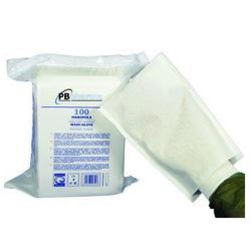 PB Pharma Manopola Non Saponata In Carta Impermeabile Bianca 100 Pezzi