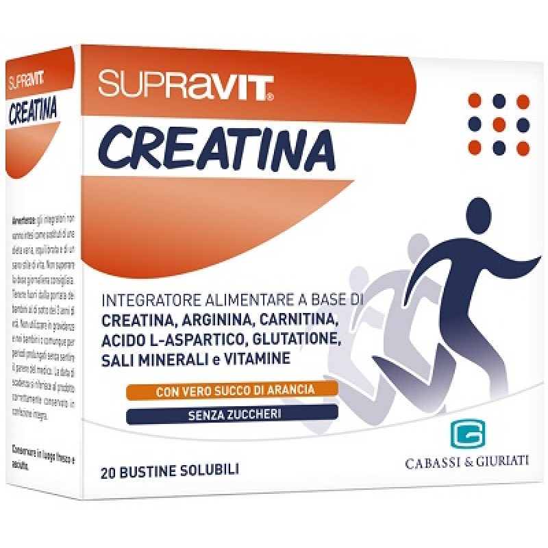 Supravit Creatina Integratore Alimentare per Ridotto Apporto con la Dieta 20 bustine