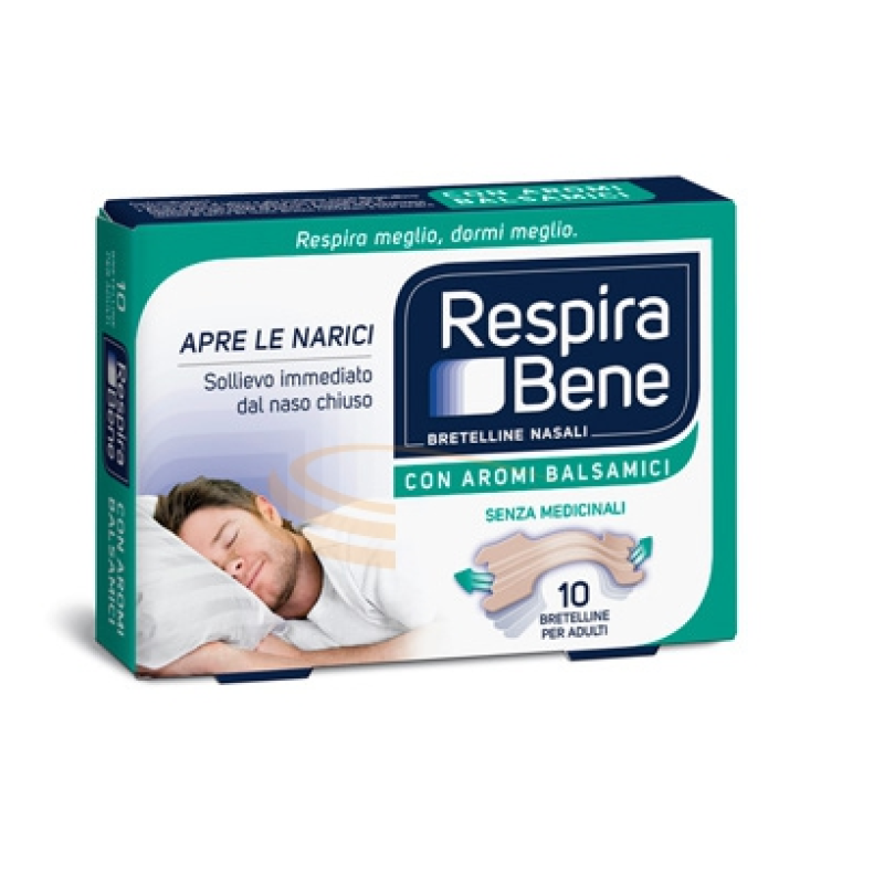 BREATH RIGHT Cerottini Nasali Aromi Balsamici 10 Pezzi (sostituisce Rinazina RespiraBene=