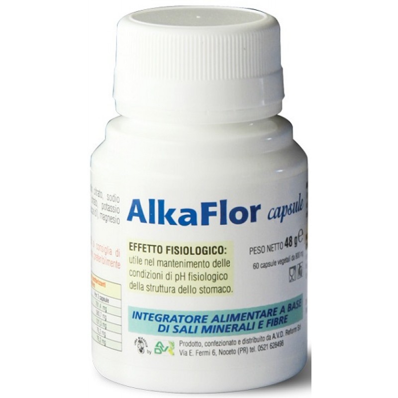 AlkaFlor - Integratore di sali minerali e fibre - 60 capsule