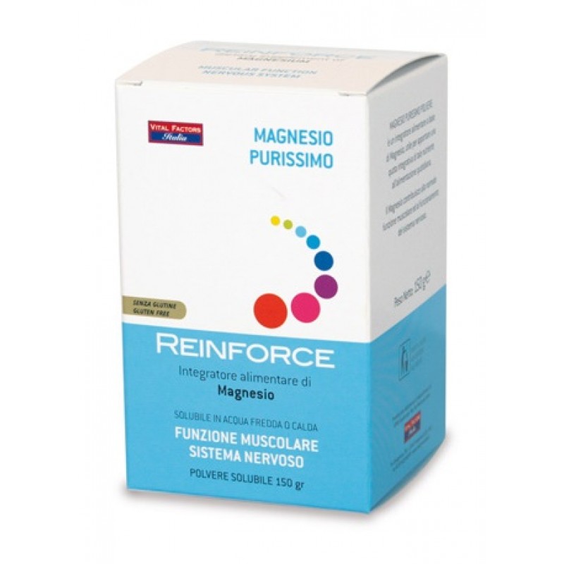 Reinforce Magnesio Purissimo Integratore Muscoli e Sistema Nervoso 150 g