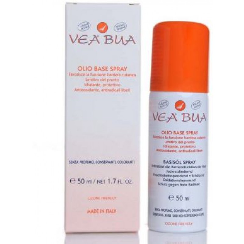 Vea Bua - Olio Base Spray - Azione lenitiva, protettiva ed idratante - 50 ml