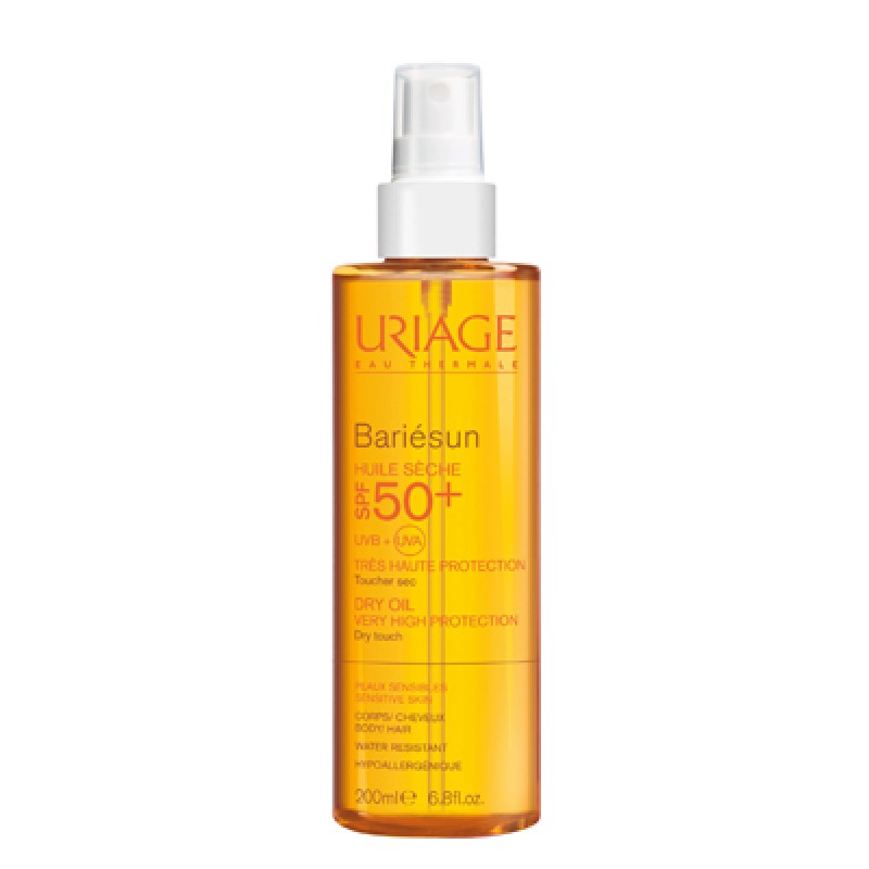 Uriage Bariésun Olio Solare Secco SPF 50+ Protezione Corpo e Capelli 200 ml