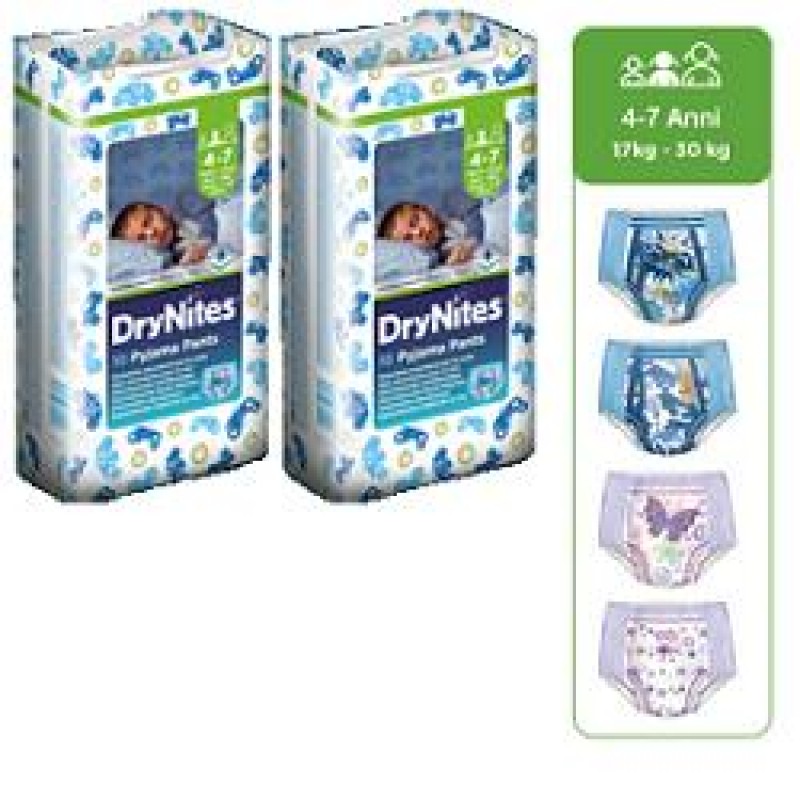 Huggies Drynites Mutandine Assorbenti Bambina 4-7 Anni 10 Pezzi