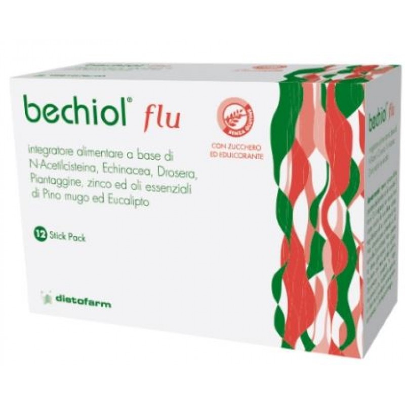 Bechiol Flu Integratore Tosse Grassa 12 Bustine Stick