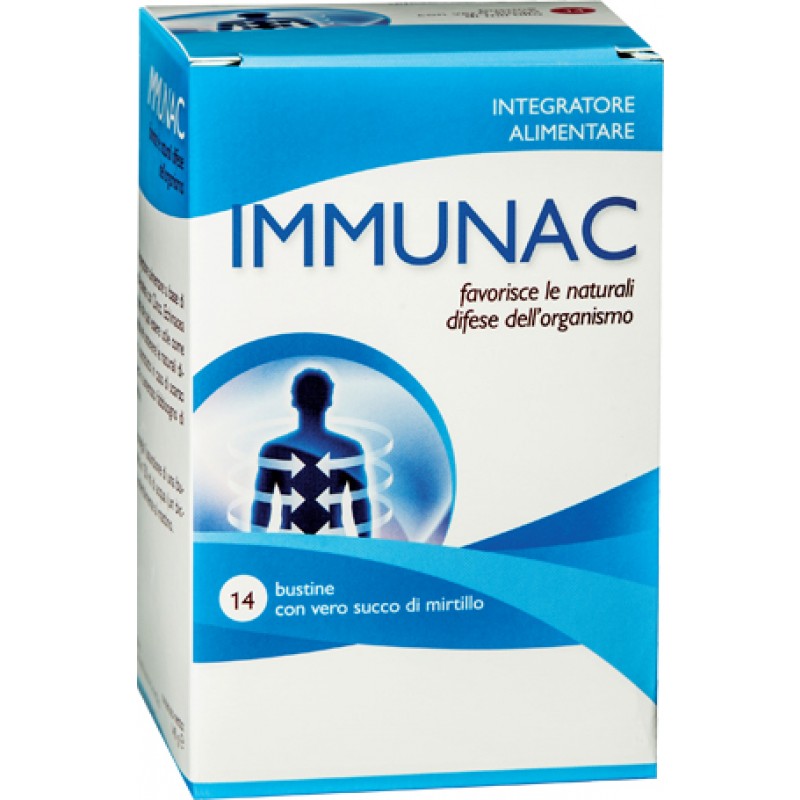 Immunac utile per le difese immunitarie gusto Mirtillo 14 bustine