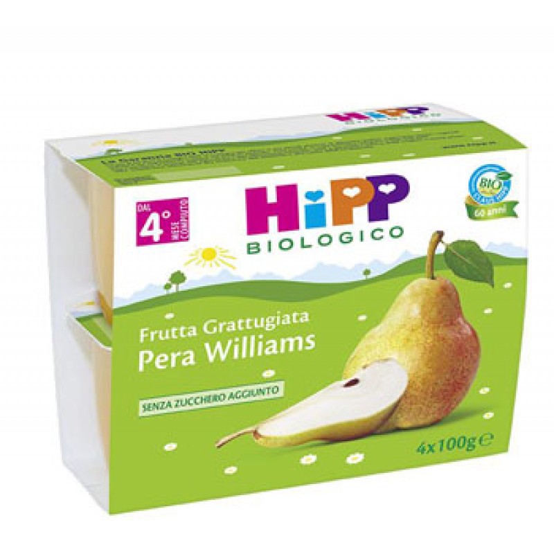 Hipp Biologico Merenda Pera e Yogurt 4x100 g