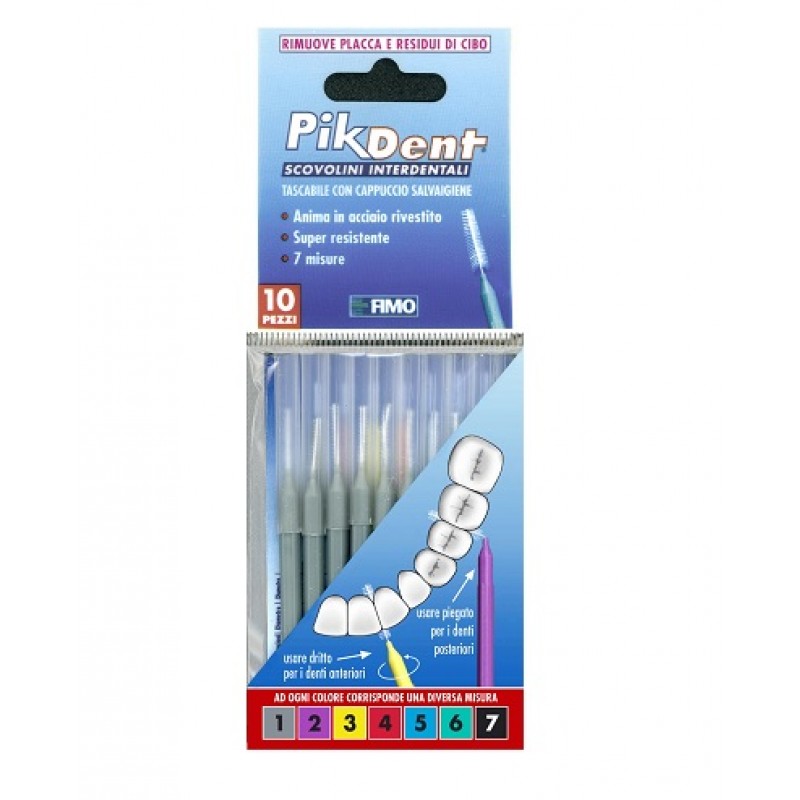 Pikdent Scovolino Interdentale 1 Grigio 0,4 mm 10 Pezzi