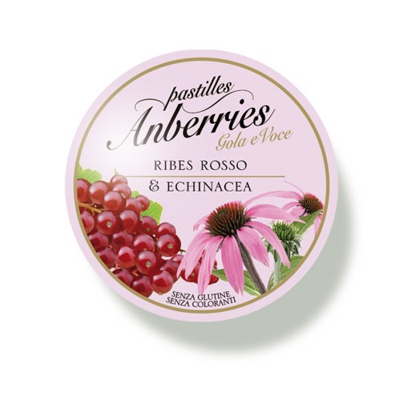 Anberries Gola e Voce Pastiglie Ribes Rosso & Echinacea 55 g