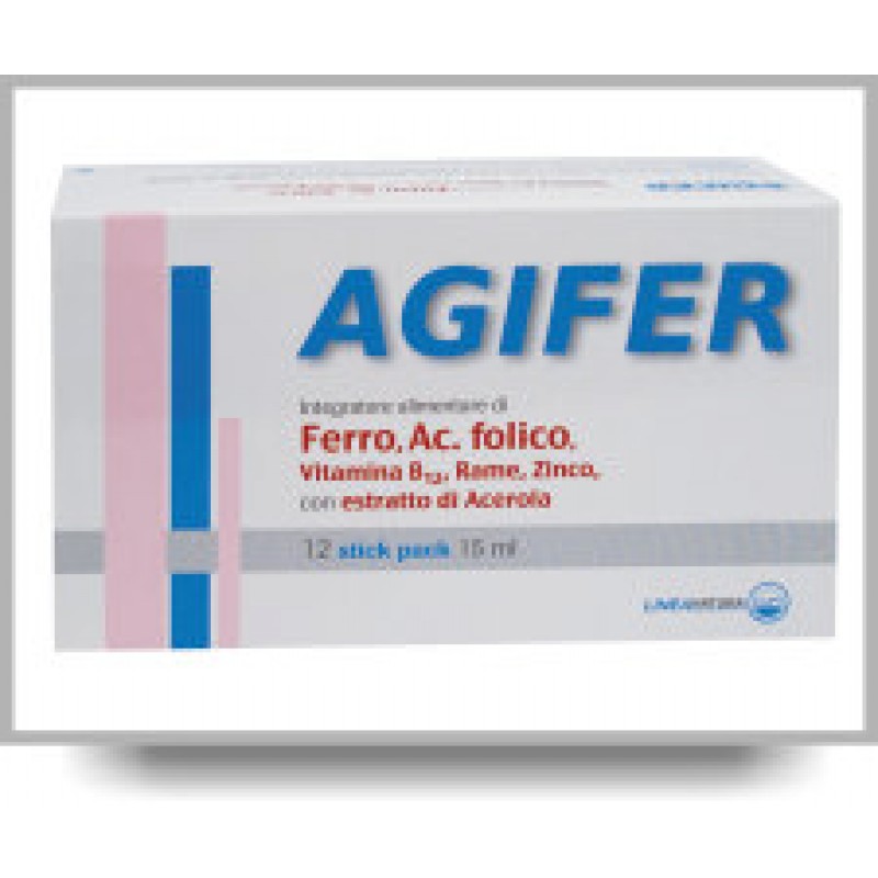 Agifer Integratore di Acido Folico 12 Bustine Stick