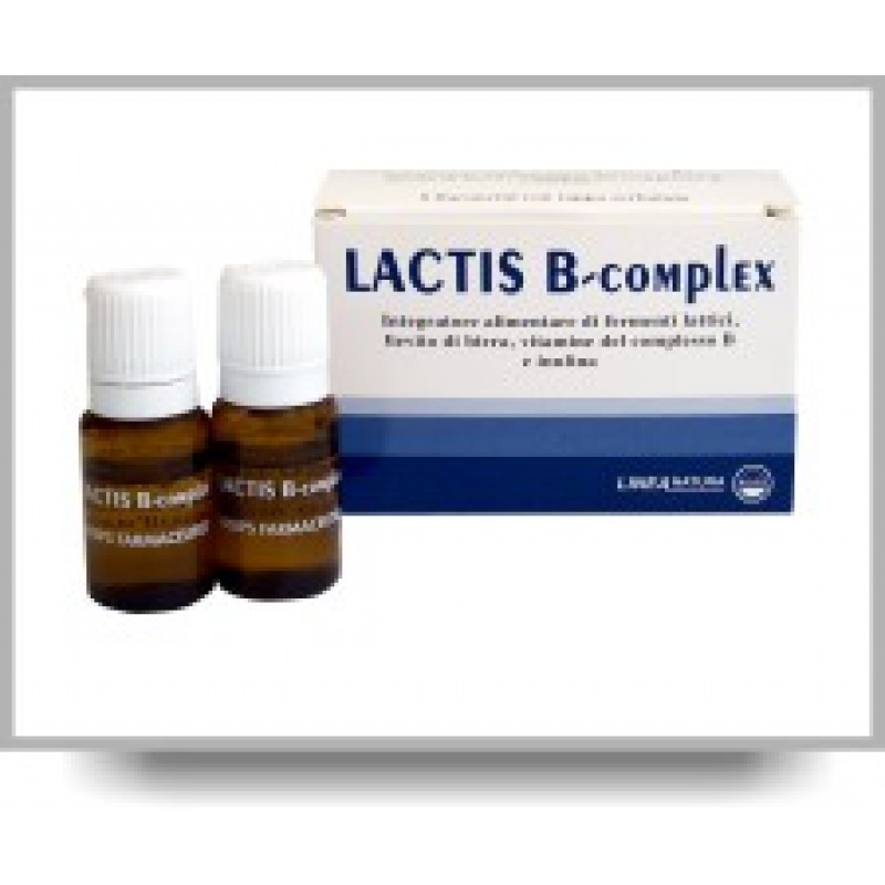 Lactis B Complex Integratore 8 Flaconcini da 10 ml Con Tappo Serbatoio