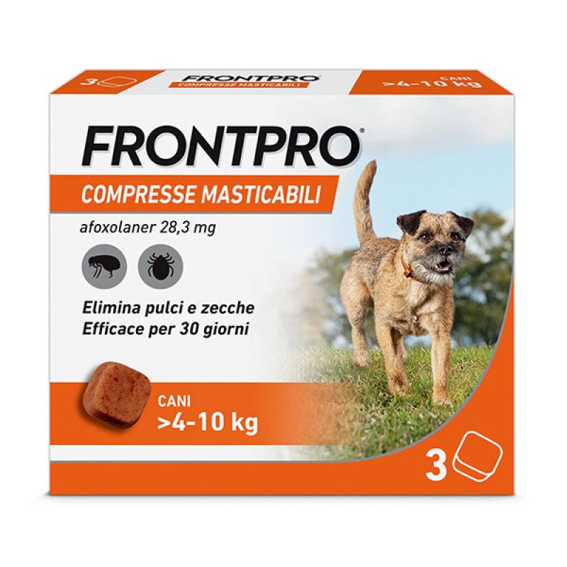 FRONTPRO 3 Compresse Masticabili 4-10KG 28,3MG