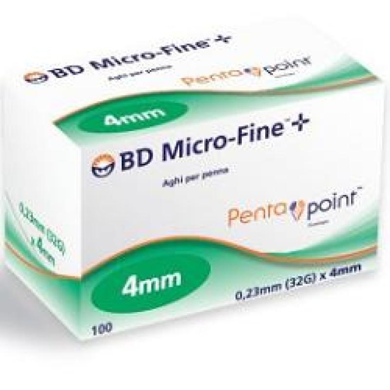 BD Micro-Fine Aghi Penta 32GX4mm per Penna Insulina 100 pezzi