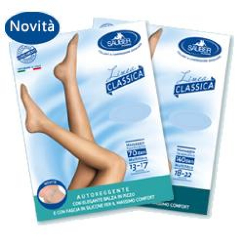 Sauber Linea Classica Autoreggenti 70 Den Colore Nero Taglia 3