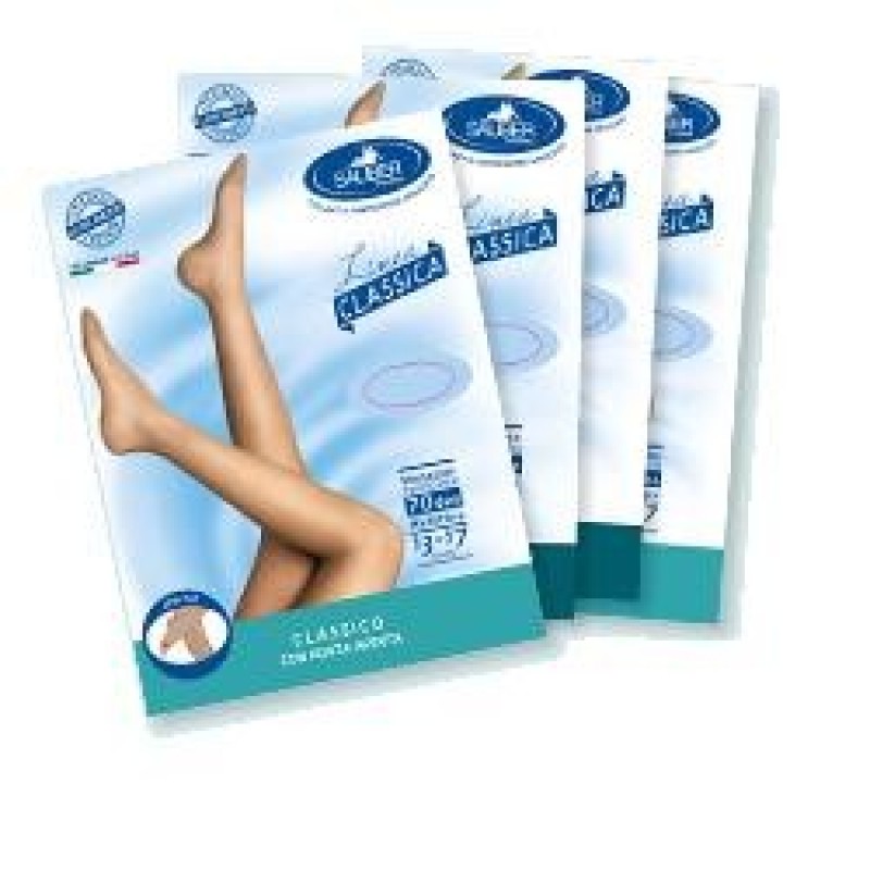 Sauber Linea Classica Collant Open Toe in Maglia Microrete 140 Den Colore Medio Taglia 4