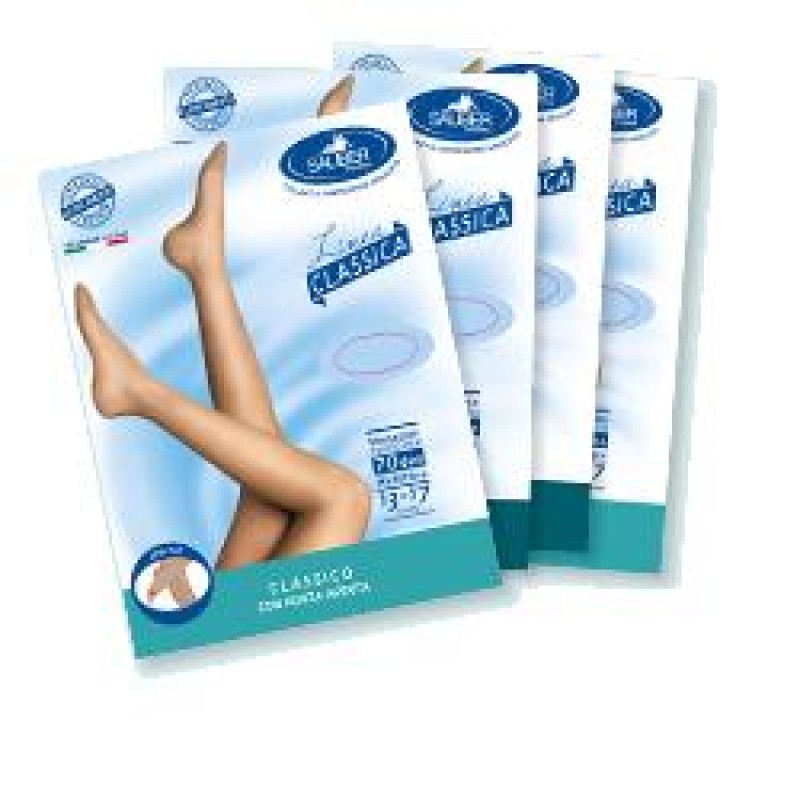 Sauber Linea Classica Collant Open Toe in Maglia Microrete 140 Den Colore Medio Taglia 2